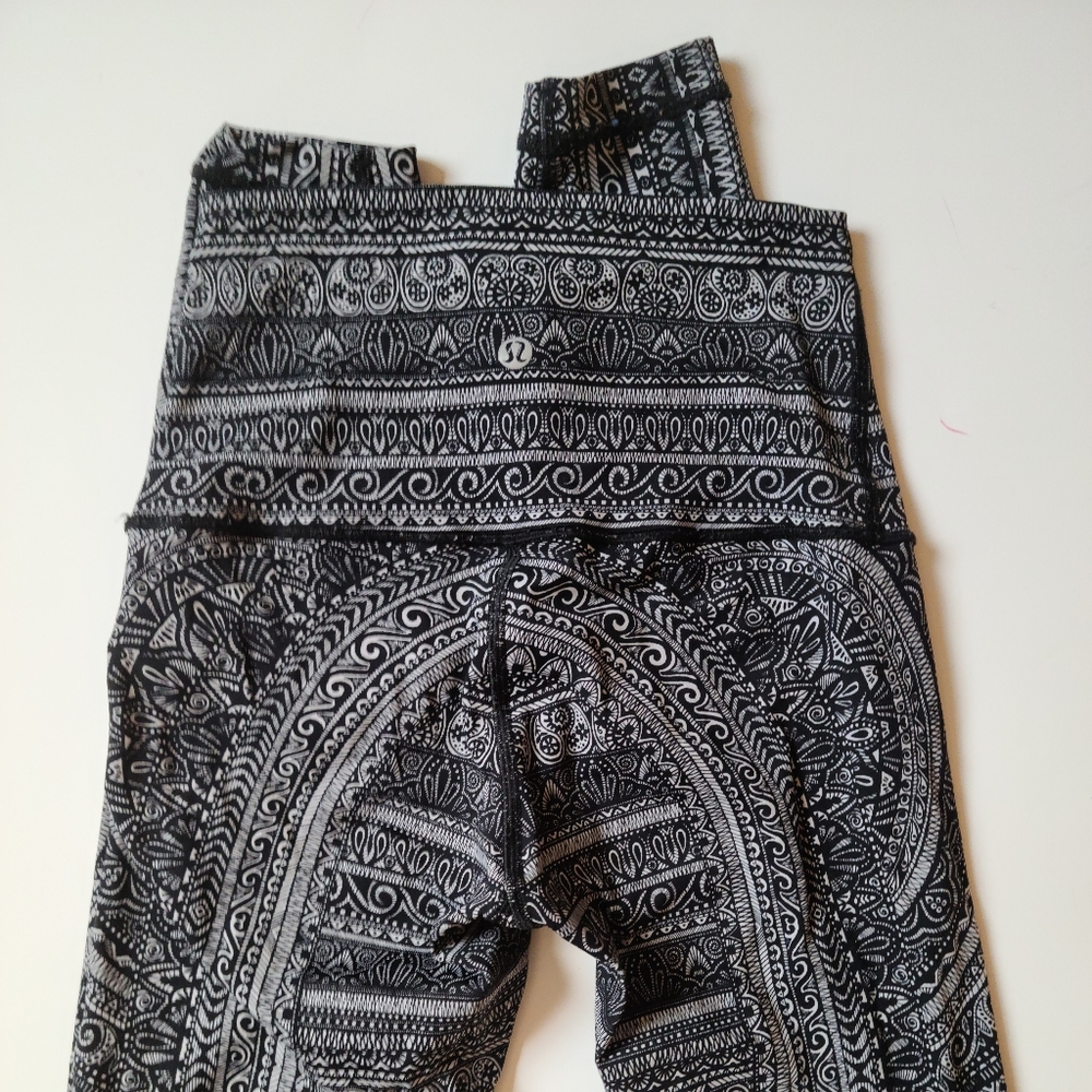 Lululemon Wunder Under Hi-Rise Tight Leggings Nulux  28 Ice Grey Black - Picture 6 of 8